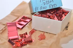 2x Rote Klemmschnalle Schnalle mit Endstück aus Aluminium, 25 mm, Ratchet Buckle - Bild 1 von 4