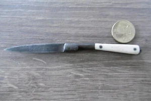 Ancien couteau miniature souvenir de Paris vendetta pour chatelaine - Imagen 1 de 6