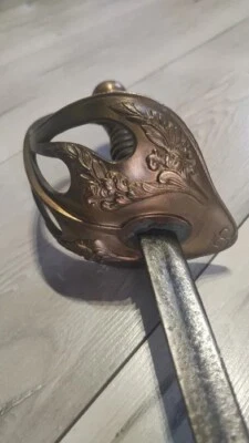 Large Rare Officer's Broadsword France 19th century old antique saber - Image 1 of 4