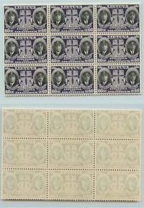 Lithuania 🇱🇹 1934 SC C81 MNH, block of 9. rta5289 - Picture 1 of 2
