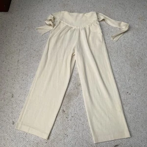 Vintage High Waisted Adrianne Jovine Knit Self Tie Wool Pant Med - Picture 1 of 8
