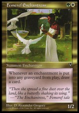 Magic the Gathering MTG Femeref Enchantress (129) Visions   MP