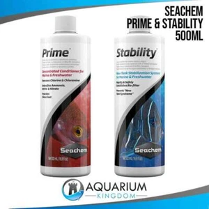 Seachem Prime & Stability 500mL Combo - Water Conditioner & Bacteria Aquarium - Picture 1 of 4