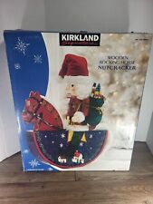 Kirkland Santa Nutcracker Large Wooden Rocking Horse Christmas Decor Costco 18in
