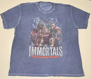Immortals WWE Tshirt Herren Größe XXL Blau Distressed - Bild 1 von 3