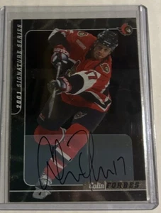 2000-01 ITG Be A Player Signature Series Auto Colin Forbes Autograph Senators - Picture 1 of 2