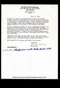 FAN LETTER RESPONSE FROM HOF LOU BOUDREAU RE: GREATEST THRILL, BAS CERTIFIED - Picture 1 of 2