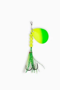 Salmon Spinner McOmie's #7 Colorado UV "Verde/Chartreuse" con Hoochie - Imagen 1 de 2