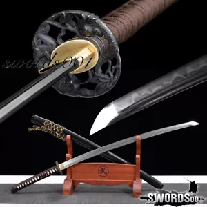Espada Katana Samurai Japonesa Hecha a Mano T10 Arcilla de Acero Templada Navaja Lista para Battleready - Imagen 1 de 16