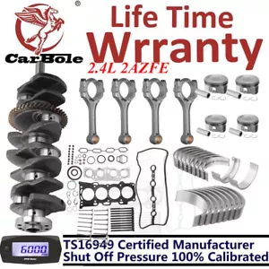Engine Rebuild Overhaul Kit Fit Toyota Camry Corolla Solara Scion tC xB 2AZ 2.4L - Foto 1 di 32