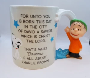 Hallmark Peanuts Linus Snoopy Nativity Speech Christmas Holiday  Mug 3D - Picture 1 of 4
