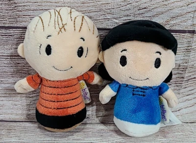 Hallmark Itty Bittys Peanuts Plush Linus And Lucy Stuffed Dolls Lot of 2 5" - Image 1 of 4