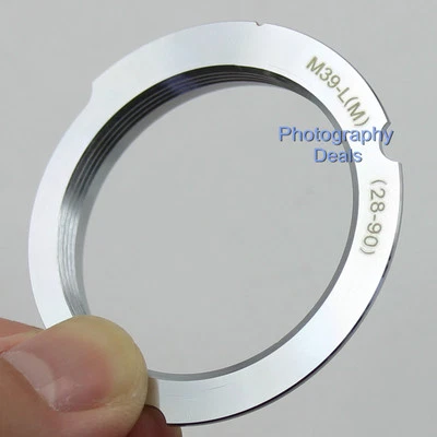 Mount Adapter For Leica L39 M39 LSM LTM 28-90 90mm Screw Lens to Leica M Camera - Image 1 of 4