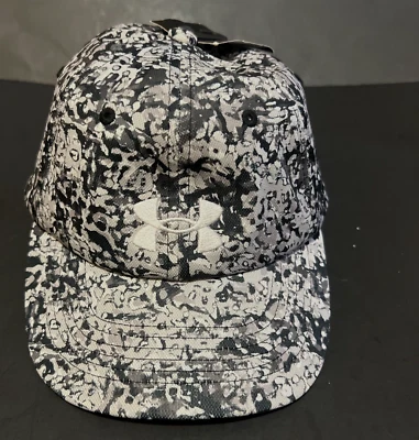 女士女孩棒球帽 UNDER ARMOUR FREE FIT DRI-FIT 1362187 黑色白色迷彩 — 第 1/4 张图片