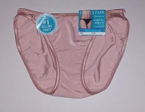 VANITY FAIR PINK STRING BIKINI PANTIES XL EXTRA LARGE - Picture 1 of 2