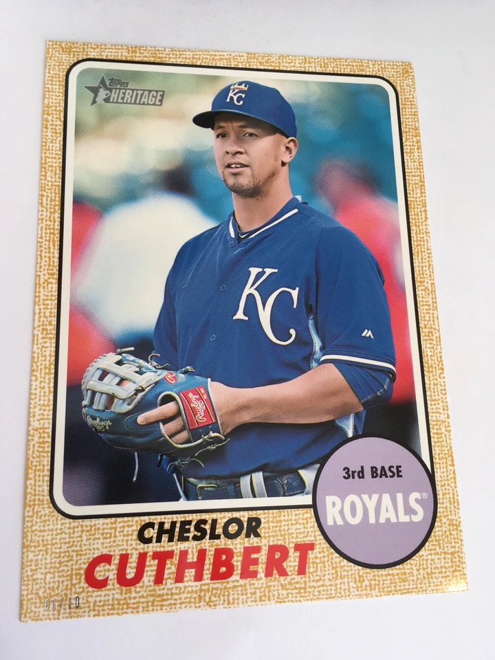 2017 Topps Heritage Jumbo 5x7 Chelsor Cuthbert Royals 132 #’d 01/10 Gold - Image 1 of 1