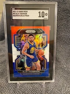 2021-22 Panini Prizm #92 Klay Thompson rot weiß blau SGC 10 Edelsteine neuwertig - Bild 1 von 1