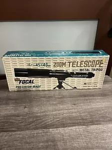 VTG KMART FOCAL 15 X 45 X 40 MM ZOOM ACHROMATIC COATED LENS TELESCOPE W/ TRIPOD - Picture 1 of 13