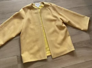 Damen Gr. 8 Oscar De La Renta offene Woll-Cardigan Blazer Jacke Vintage USA - Bild 1 von 15