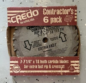 Credo Contractor 7 1/4" Rip & Crosscut 6 Pack of blades - Picture 1 of 2
