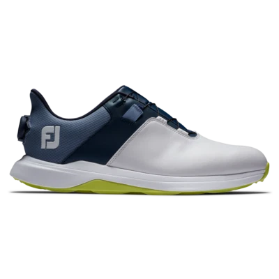 New Mens FOOTJOY PROLITE BOA SPIKELESS GOLF SHOE 56926 WHITE / NAVY US 7-10.5