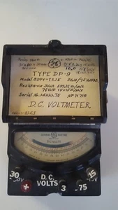 VINTAGE GENERAL ELECTRIC DC VOLTMETER TYP DP-9 MODELL 8DPV-Y215 #05 - Bild 1 von 6