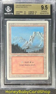 MTG 3rd Edition Revised 1994 Mountain (B) BGS 9.5 GEM MINT Old School 93/94 - Image 1 of 4