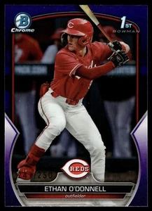 2023 Bowman DRAFT CROMO ETHAN O'DONNELL REFRACTOR PÚRPURA 241/250 ROJOS BDC-56 - Imagen 1 de 2