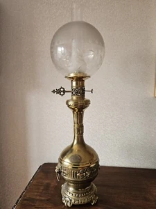 Lampada da Terra Ad Olio Elettrificata Vintage - Foto 1 di 13