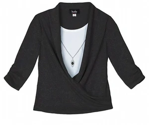 by&by Girl Wrap Top and Necklace Girls Size M (10-12) New Msrp $40.00 - Picture 1 of 2