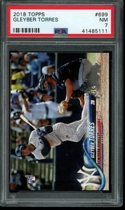 2018 Topps Series 2 Gleyber Torres PSA 7 Near Mint #699 SP NYY Photo Variation - Picture 1 of 2