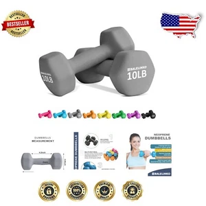 Comfort Grip 10 lb Hex Dumbbells – Perfect for Pilates, Strength & Weight Loss - Picture 1 of 9
