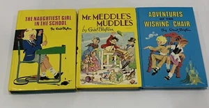 3x ENID BLYTON HC Books - Adventures Of The Wishing Chair, Naughtiest Girl VGC - Foto 1 di 4