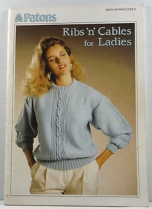 Ribs N Cables for Ladies 16 designs in Knitting Patons Book 782 PB great book - Picture 1 of 16