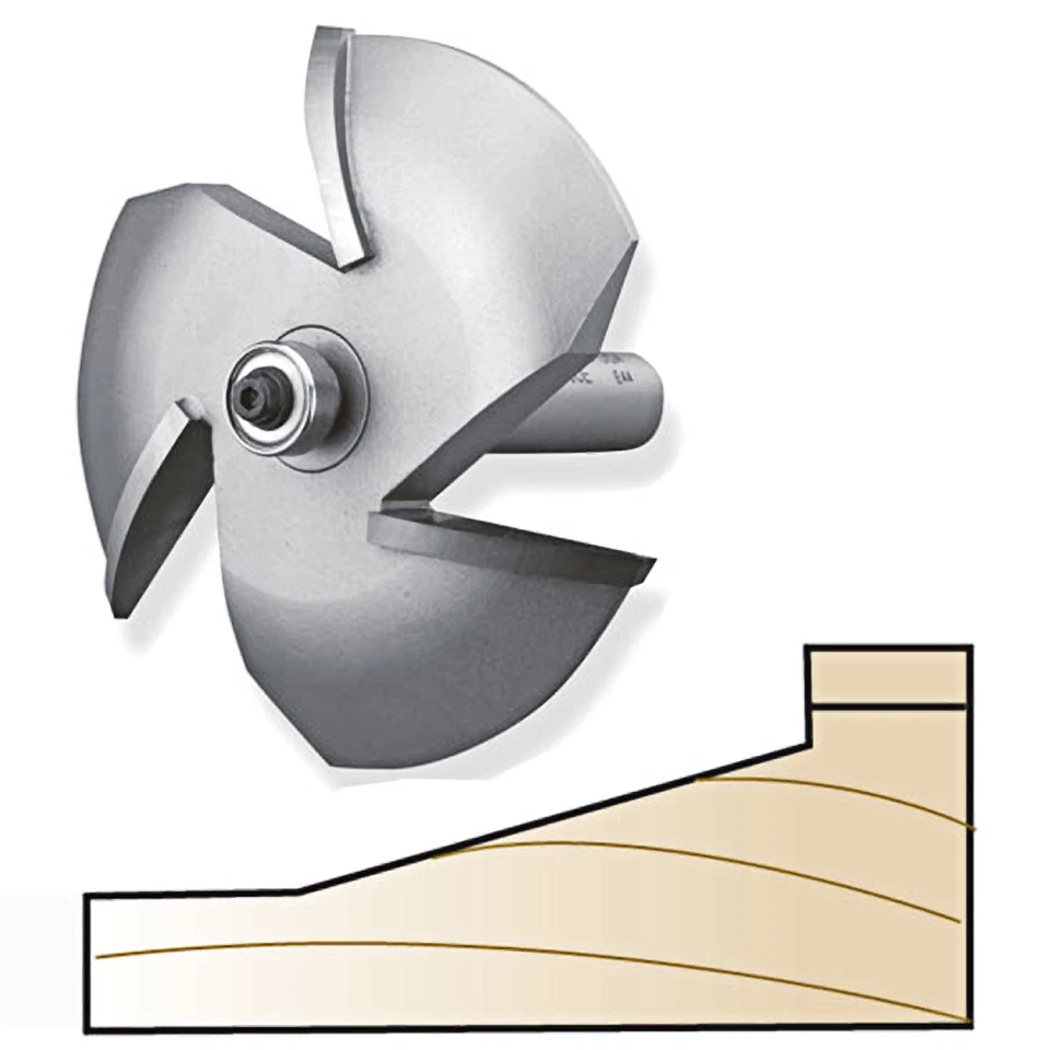 Broca de panel elevada recta de 3 alas Whiteside, 1/2 pulgada. SH Foto 1 de 1