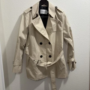 BNWT Coach The Trench Coat Porcelain Mid Length City Belted Women's Medium - Picture 1 of 4