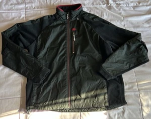 Ermenegildo Zegna Sport Fleece Jacket Size L Black Nylon Panel Zip Up Peek Pics - Picture 1 of 24