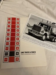 NOS 1981 GMC Light, Medium + Heavy Duty Trucks Press Kit, 7 Photos + Caballero - Bild 1 von 19