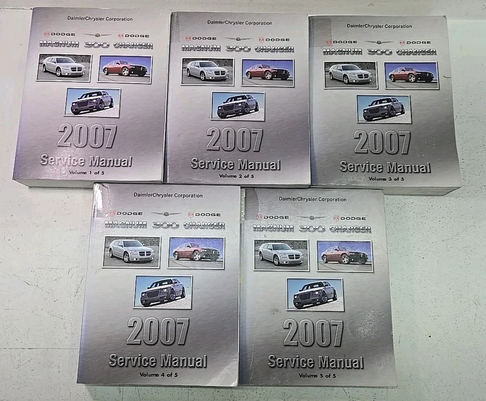 Dodge Magnum Charger & Chrysler 300 2007 manual de reparación de taller de servicio juego de 5 voltios Foto 1 de 4