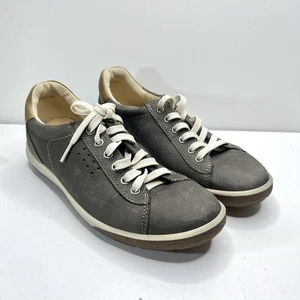 Ecco Damen Sneaker Schuhe grau Low Top Leder Schnürschuhe atmungsaktiv Gr. 8 EUR 39 - Bild 1 von 11