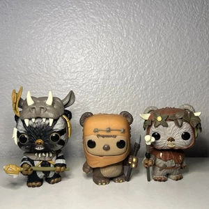 Funko Pop! Star Wars Ewok Lot WICKET WARRICK #20 + TEEBO + CHEIF CHIRPA (3-Pack) - Picture 1 of 13