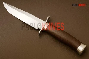 Rare Custom Handmade J2 Steel Hunting Bowie knife Wood Handle - Picture 1 of 4