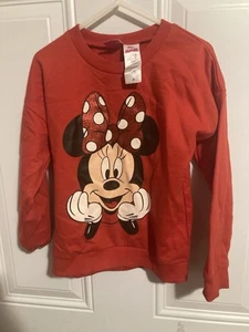 Disney Minnie Mouse Red Pullover sweater Girls Toddler’s Long Sleeve, Size 5 T - Picture 1 of 3
