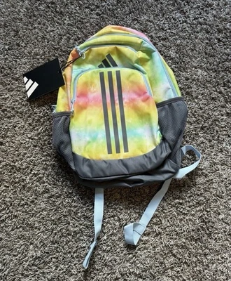 Mochila Adidas BTS Originator lavagem de pedra arco-íris azul céu claro nova - Imagem 1 de 3