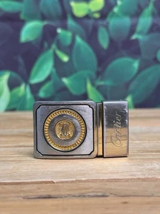 Fibbia per cintura vintage Cartier bicolore - finitura oro e argento - Foto 1 di 11