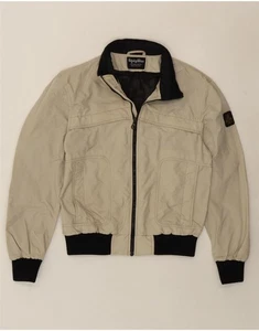 REFRIGIWEAR Mens Cruz Bomber Jacket UK 40 Large Beige Nylon AL08 - Picture 1 of 5