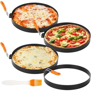 4 Confezioni Anelli Frittata Grandi per Griglia 8 Pollici Acciaio Inox Antiaderente Panc... - Foto 1 di 6