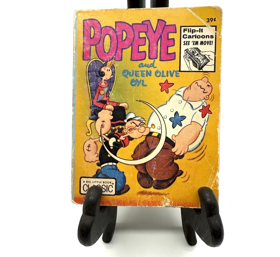 Popeye and Queen Olive Oyl Big Little Book Flip-It Cartoon Classic 1970s VINTAGE Foto 1 de 2