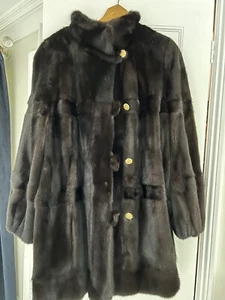 Women's black Birger Christensen KGL real mink fur coat - Picture 1 of 15