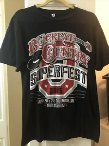 Buckeye Country Superfest 2015 T-shirt Sz M Shelton Urban Chesney Rascal Flatts - Picture 1 of 9